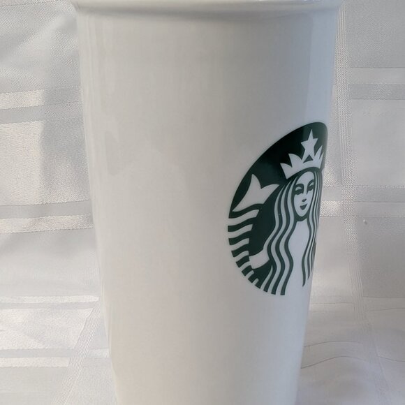 2011 STARBUCKS COFFEE COMPANY LIDDED CERAMIC TRAVEL MUG 355ML OR 12 FL OZ TEA - Picture 11 of 16